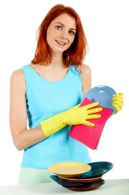 Washing dishes clipart