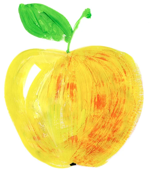 Желтое яблоко — стоковое фото