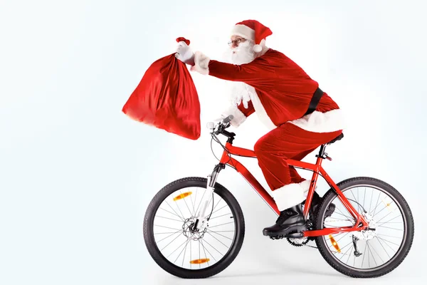 Weihnachtsmann mit Sack — Stockfoto