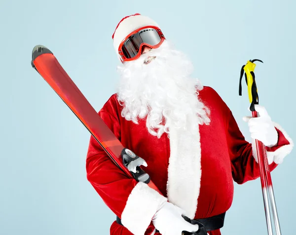 Sportlicher Weihnachtsmann — Stockfoto