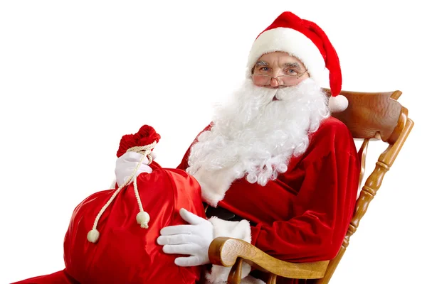 Santa med en säck — Stockfoto
