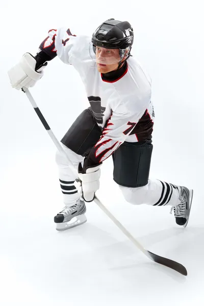 Buz hokeyi oynarken — Stok fotoğraf