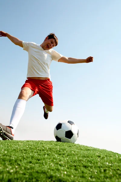 Fußball spielen — Stockfoto