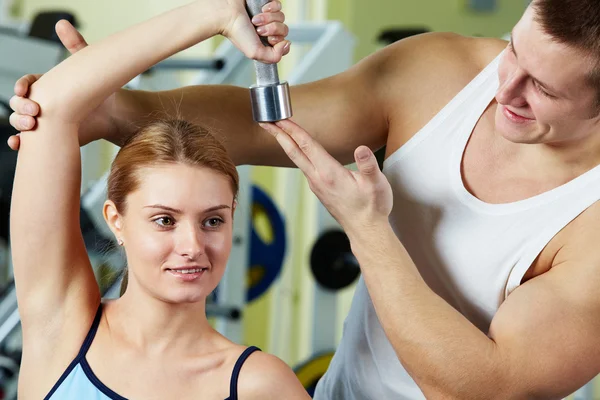 Training in gym — Stock Photo, Image