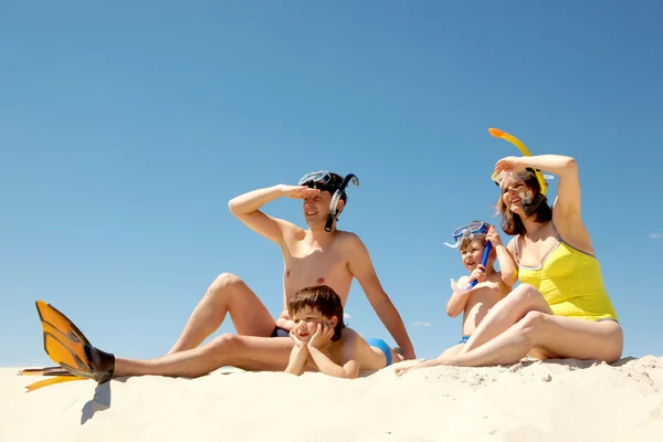 stock image Family of divers