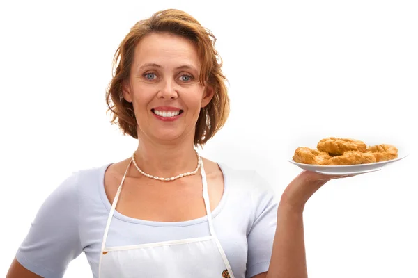 クッキーを持つ女性 — ストック写真