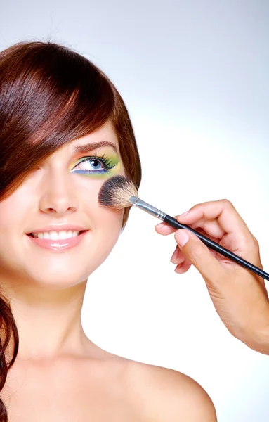 Make-up machen — Stockfoto
