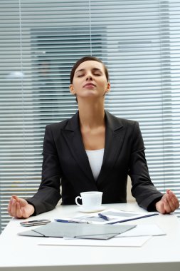 Meditating employer clipart