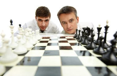 Two chess players clipart