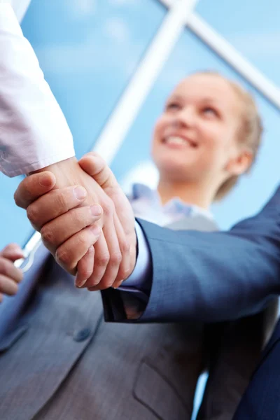 Handshaking partners — Stockfoto
