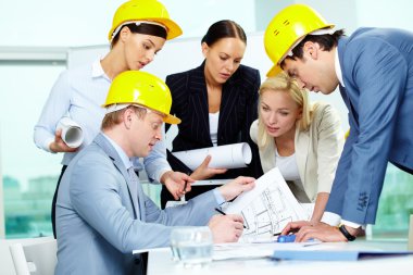 Architects at work clipart