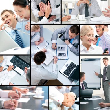 Business collage clipart