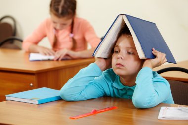 Boy with book clipart