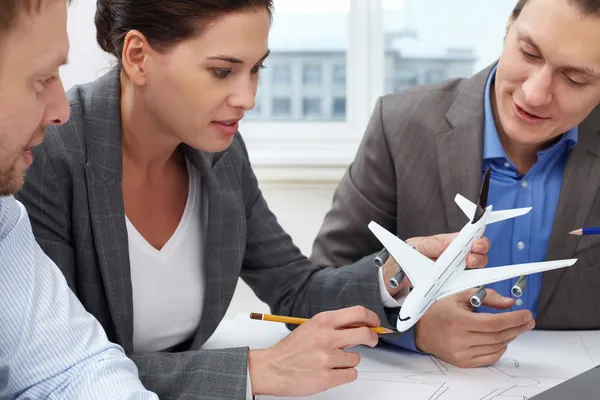 Invention of new plane — Stock Photo, Image