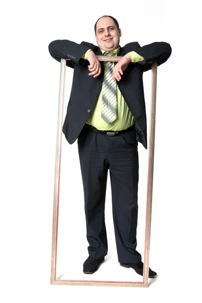 Businessman in frame — Stock Photo, Image