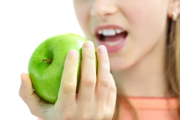 Eating apple — Stock Photo, Image