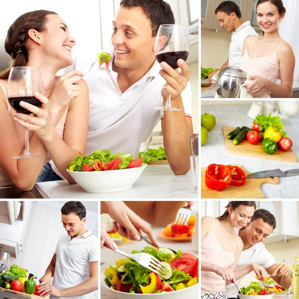 台所でのカップル — ストック写真