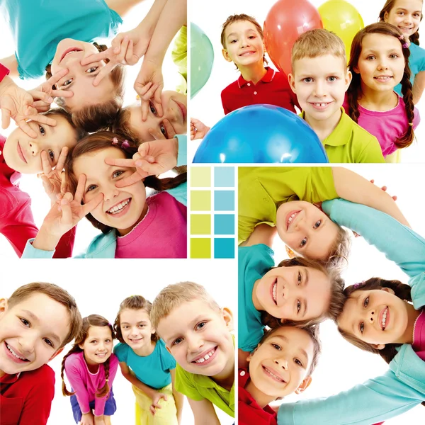 Team av barn — Stockfoto