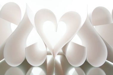 Paper hearts clipart