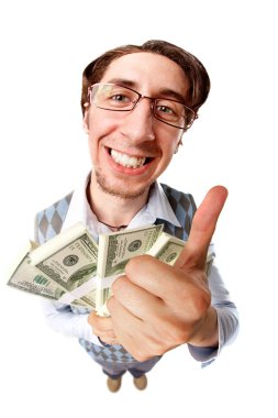 Man with money clipart