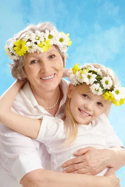 Granny and grandddaughter — Stock Photo, Image
