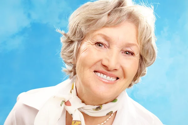 Grey-haired woman — Stock Photo, Image