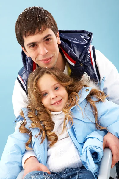 Férfi és lánya — Stock Fotó