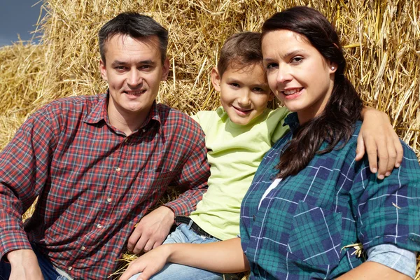 Familj av jordbrukare — Stockfoto