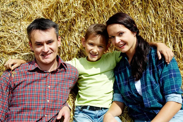 Familj av jordbrukare — Stockfoto