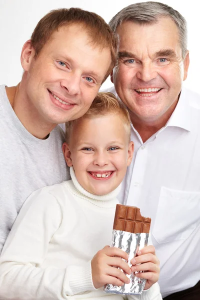 Vater, Großvater und Sohn — Stockfoto