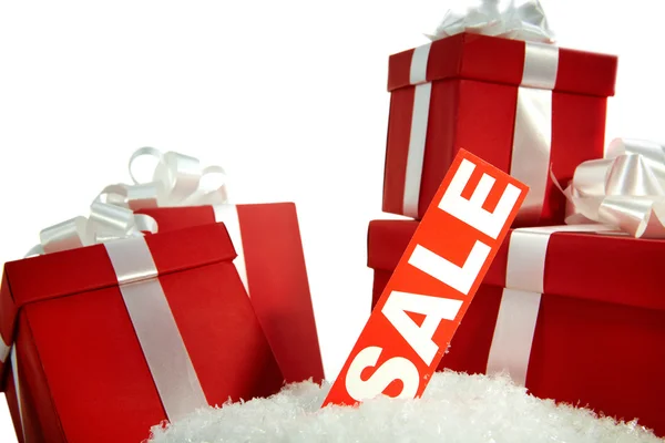Weihnachtsverkauf und Geschenke — Stockfoto