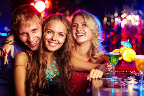 Company of clubbers — Stock Photo, Image