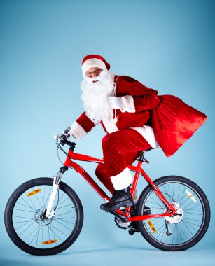 Santa with gifts clipart