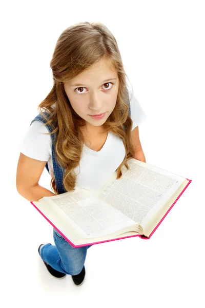 阅读的女孩 — 图库照片