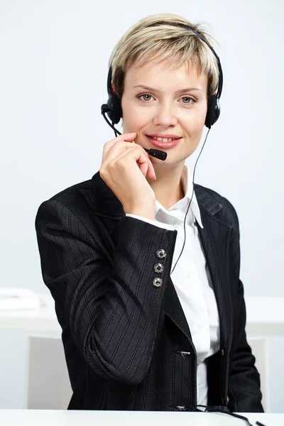 Representante de atendimento ao cliente — Fotografia de Stock