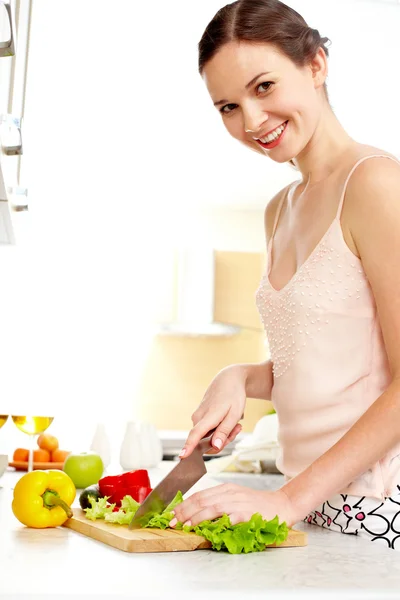 Cooking wife — Stock Photo, Image