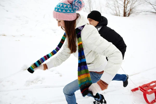 Attività ricreative invernali — Foto Stock