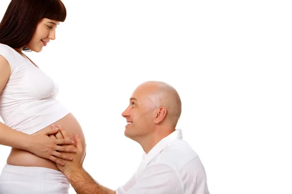 Felicità di essere incinta — Foto Stock