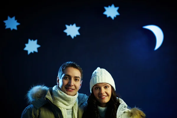 Paar in de winter — Stockfoto