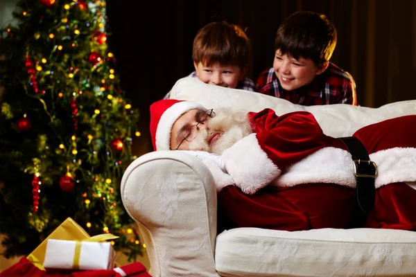 Find out Santa — стоковое фото