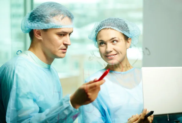 Clinicians interacting — Stock Photo, Image