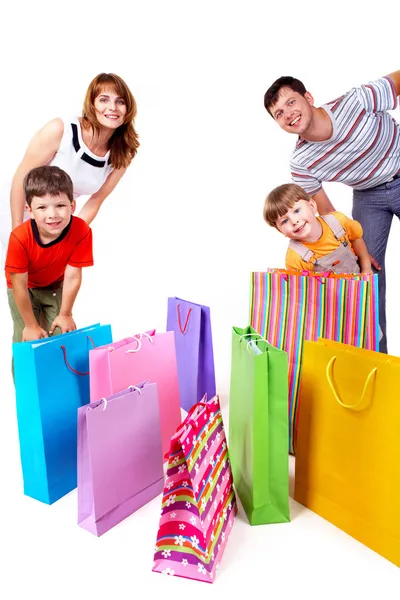 Family of shoppers — Stock Photo, Image