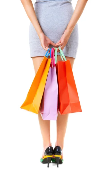 Holding bags — Stock Photo, Image