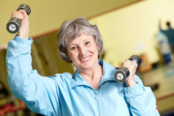 Exercise with barbells — Stock Photo, Image