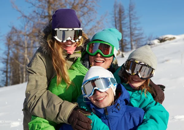 Team av snowboardåkare — Stockfoto