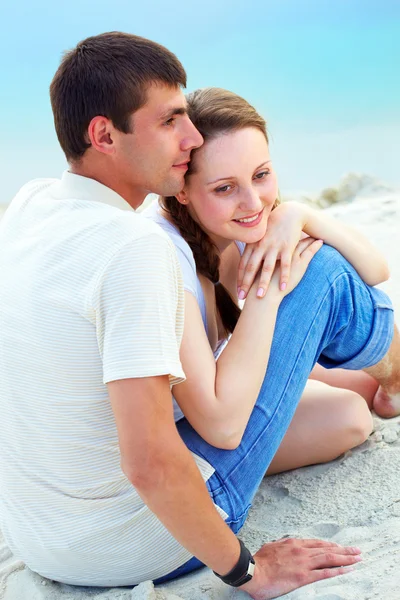 Couple on sand — Stock Photo, Image