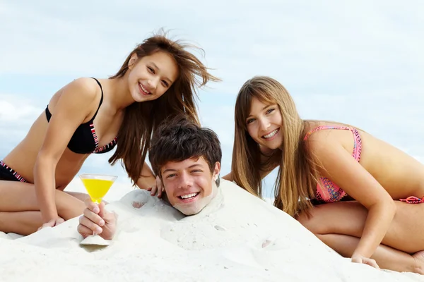 Party on sand — Stock Photo, Image