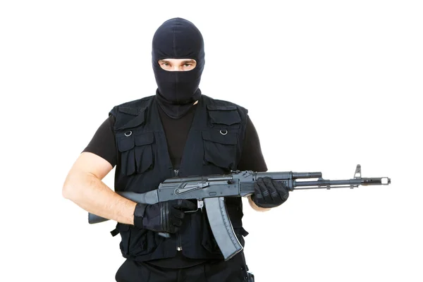 Armed criminal — Stock Photo, Image