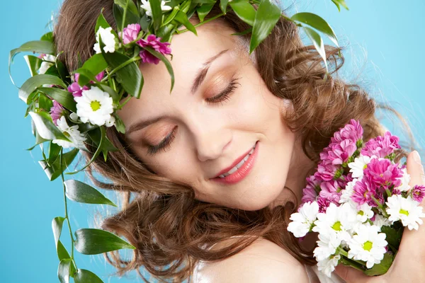 Blumenfrau — Stockfoto