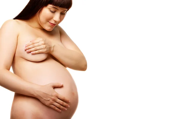 Nudo femmina incinta — Foto Stock